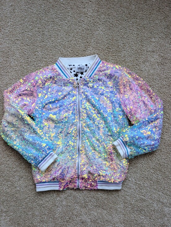 Lola + The Boys Other - Lola + The boys Icy Ombre Sequin Jacket in Pastel Hues
